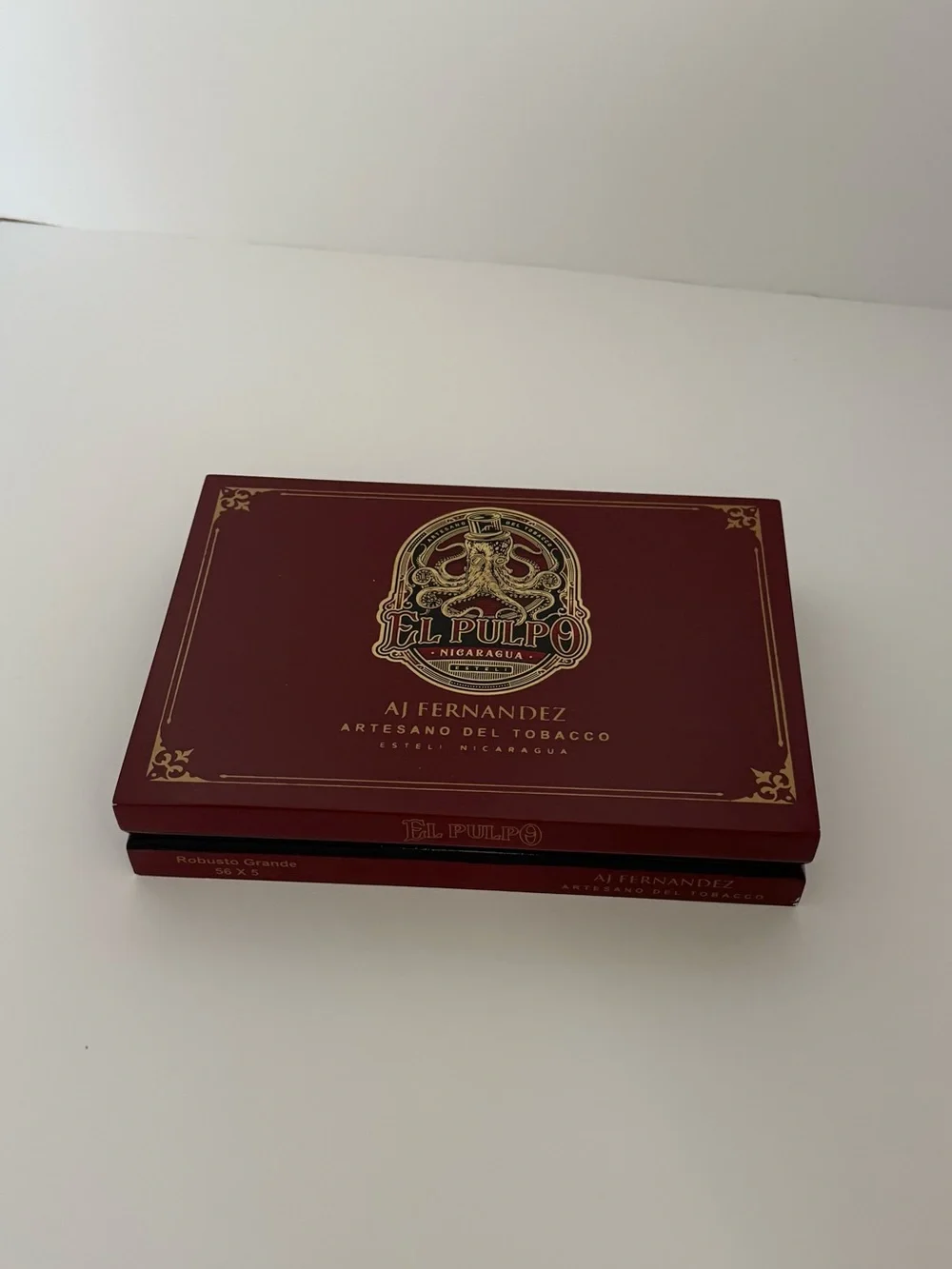 AJ Fernandez El Pulpo Toro Grande Empty Wooden Cigar Box